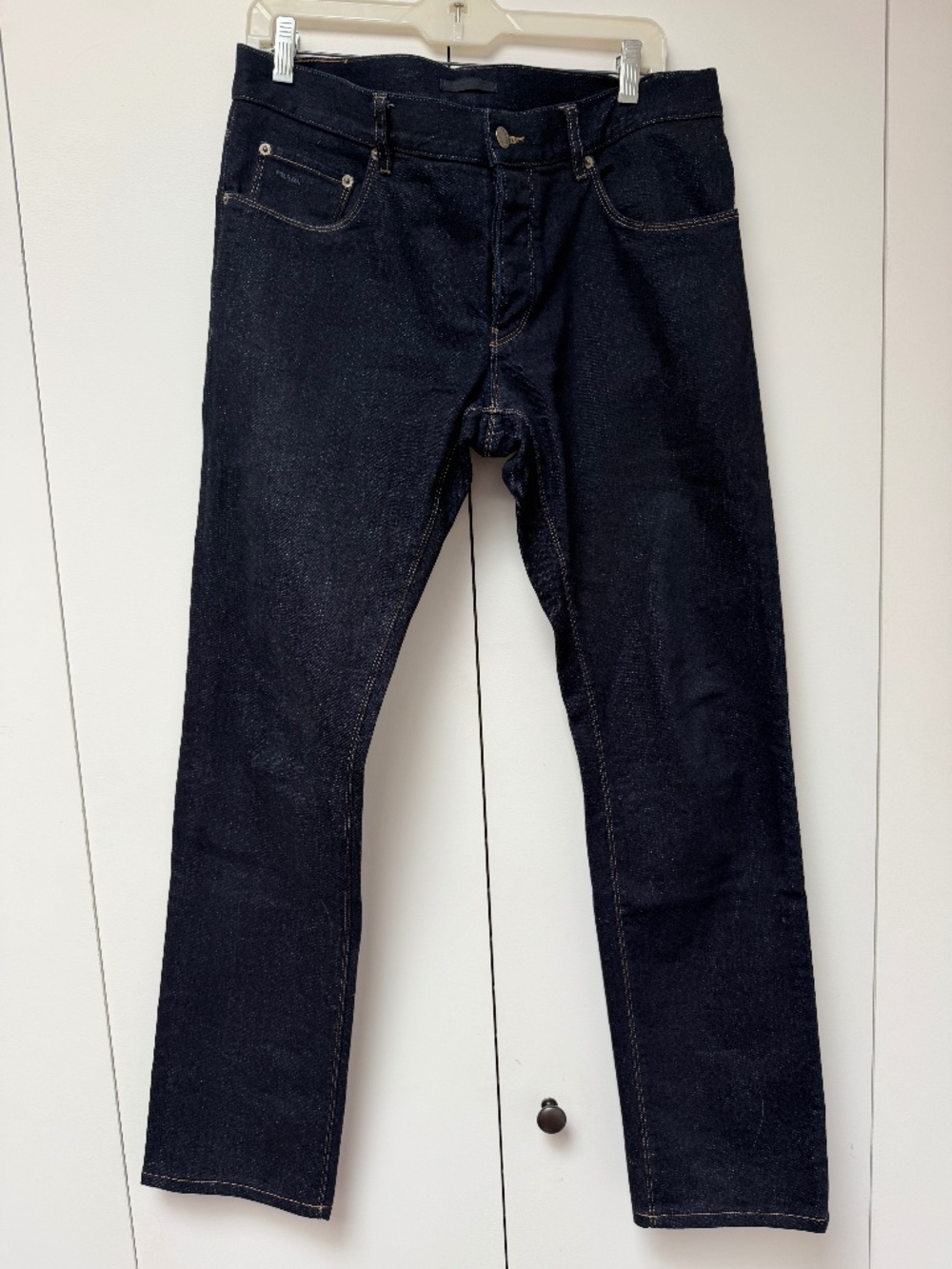 Men’s Prada jeans, waist 33, dark blue wash, good condition